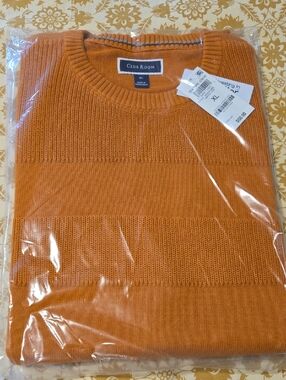 Macy's Club Room Men's Orange Crewneck Sweater From Macys. In L & XL